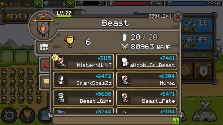 Hình ảnh Grow Castle Hack One Hit