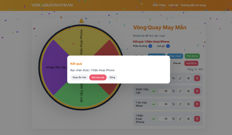 Hình ảnh kết quả sau khi tiến hành Quay